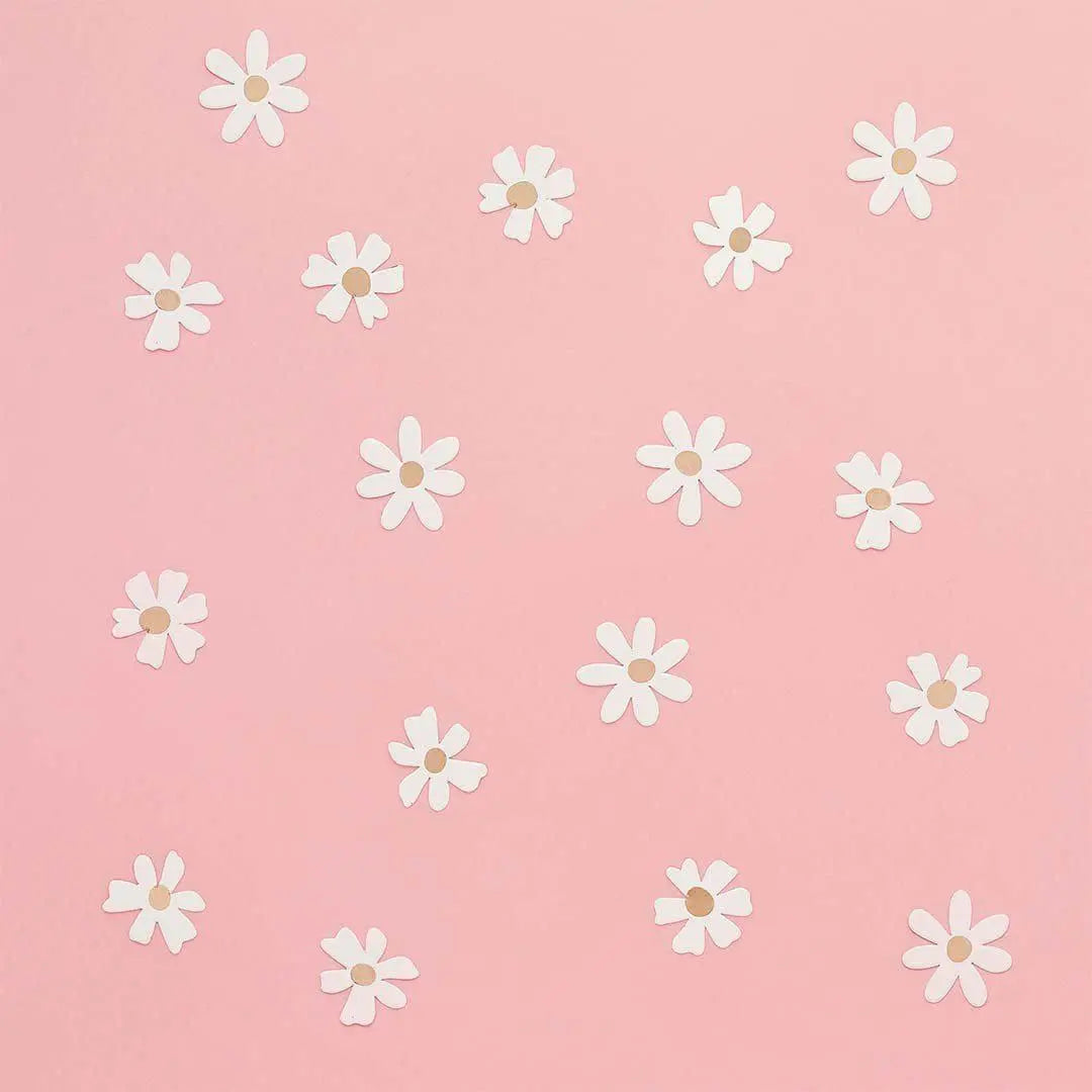 Ditsy Daisy Paper Table Scatter - Floral Confetti - White & Gold Flower Decorations - Pack of 10g - Hen Party, Baby Shower And Garden Party - Jolie Fete UK