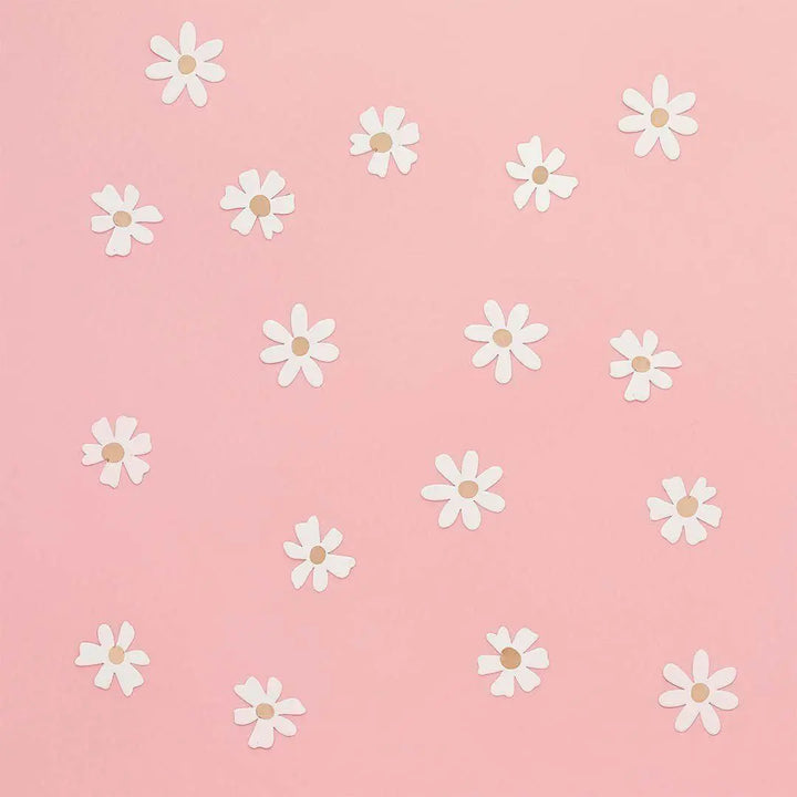 Ditsy Daisy Paper Table Scatter - Floral Confetti - White & Gold Flower Decorations - Pack of 10g - Hen Party, Baby Shower And Garden Party - Jolie Fete UK