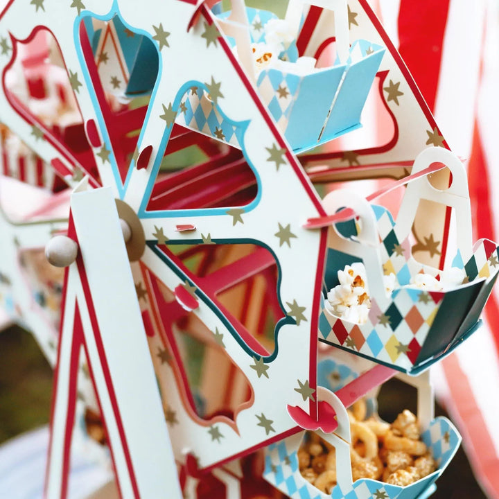 DIY Circus Party Snack Stand - Ferris Wheel Treat Stand - Carnival Party Supplies - Funfair Theme Centrepiece - Kids Birthday Party Supplies - Jolie Fete UK