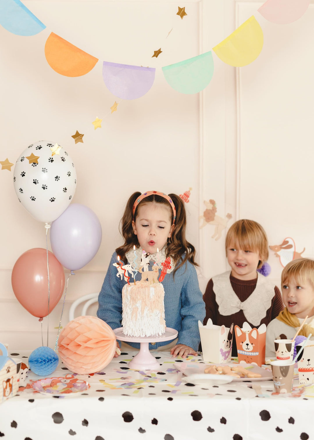 Dog Party Cupcake Toppers - Assorted Puppy Cake Decorations - Poodle, Corgi & Dalmatian Toppers - Pet Lover Birthday Supplies - Pack Of 7 - Jolie Fete UK