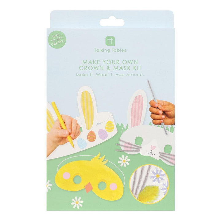 Easter Bunny Masks & Headband Kit - Fun DIY Kids Dress Up - School Classroom Activity - Spring Party - Hoppy Celebration - Pack Of 12 - Jolie Fete UK