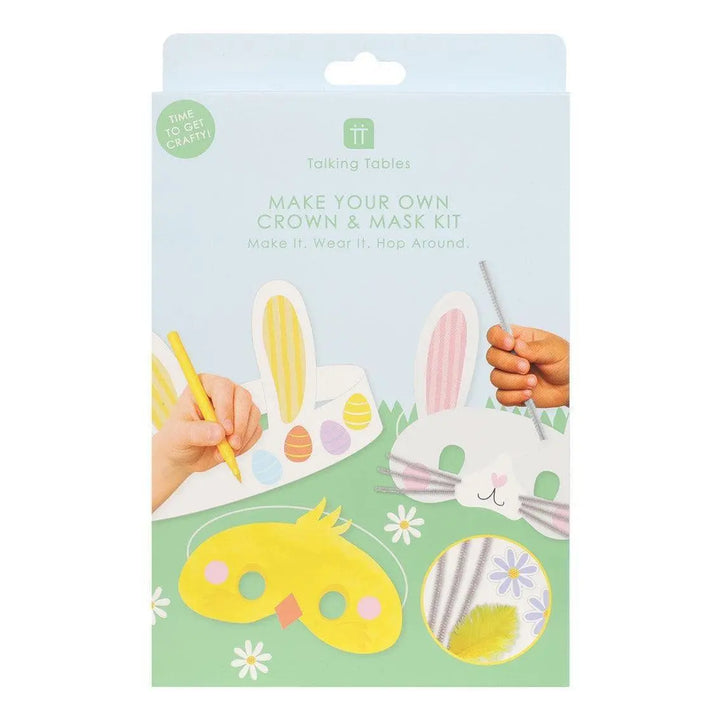 Easter Bunny Masks & Headband Kit - Fun DIY Kids Dress Up - School Classroom Activity - Spring Party - Hoppy Celebration - Pack Of 12 - Jolie Fete UK