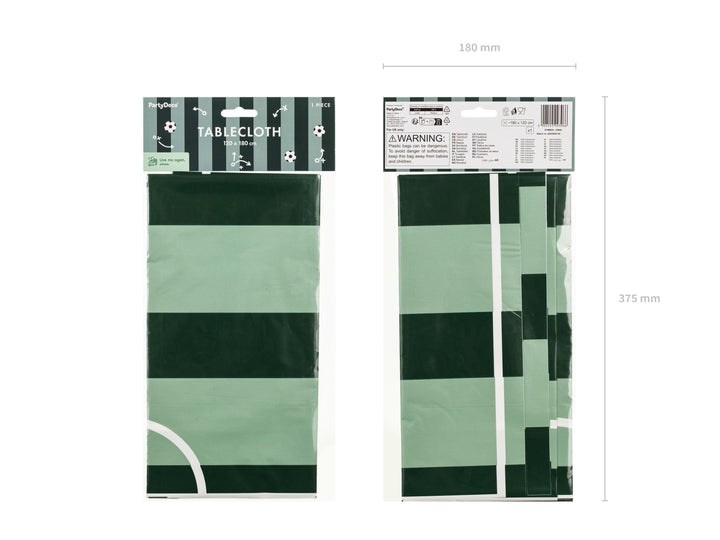 Football Pitch Disposable Tablecloth - Soccer Field Table Cover - Match Day Party Decorations - Kids Sports Birthday Tableware -120 x 180 cm - Jolie Fete UK