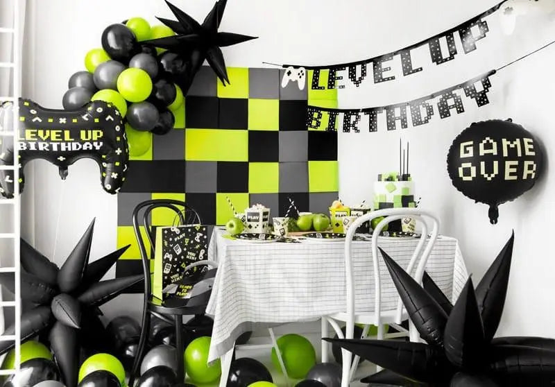 Gaming Party Level Up Banner - Video Game Party Bunting - Kids Game On Party Supplies - Gamepad Theme Party - Jolie Fete UK