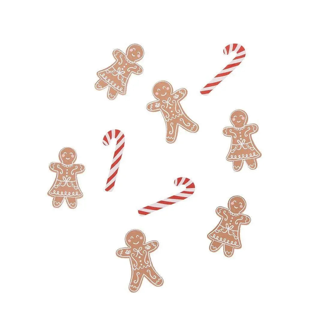 Gingerbread & Candy Cane Table Scatter - Gingerbread Christmas Table Confetti - Christmas Decorations - Holiday Decor - Christmas Craft - Jolie Fete UK