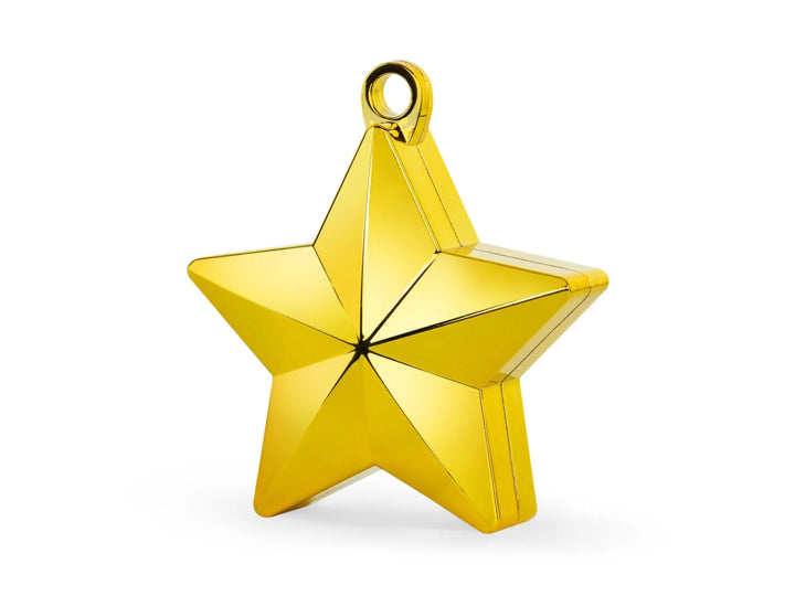 Gold Balloon Weight - Gold Star Metallic Balloon Weight - 160g - Jolie Fete UK