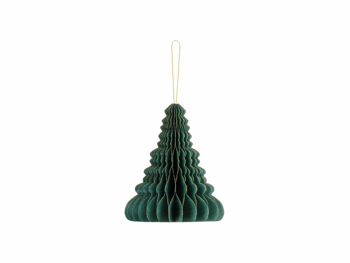 Green Honeycomb Christmas Tree Decoration - 3 Size Options - Hanging Christmas Decorations - Holiday Decor - Pop Up 3D Paper Honeycomb Trees - Jolie Fete UK