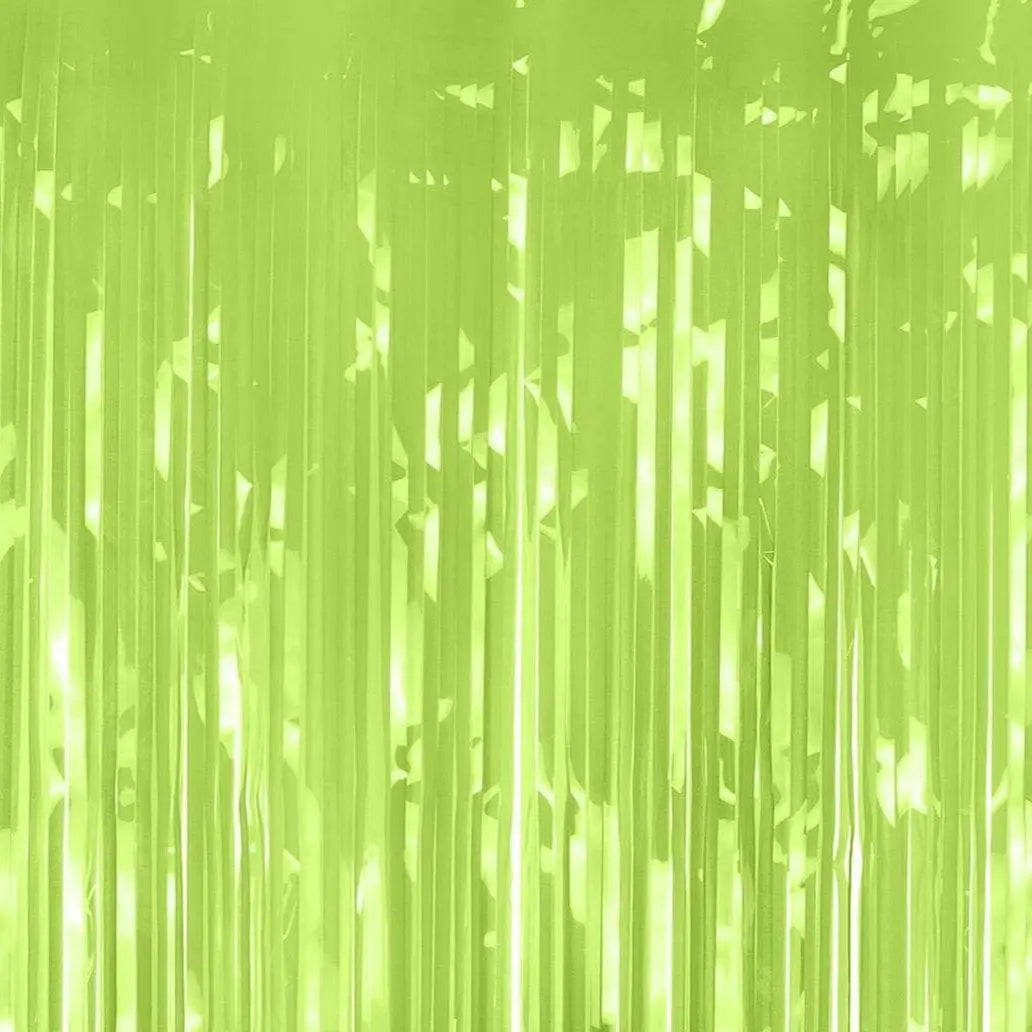 Green Party Curtain - Lime Green Party Backdrop - Kids Party - Light Green Party Decor - Pastel Party Fringe Curtain - Photo Booth Backdrop - Jolie Fete UK