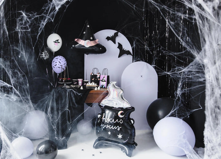 Halloween Party Bag - Individual Witch Halloween Trick Or Treat Bag - Halloween Gift Bag - Black And Purple Paper Bags - Kids Halloween Bags - Jolie Fete UK
