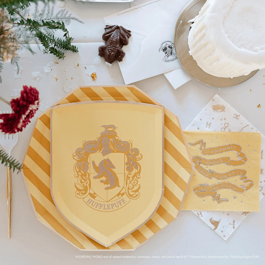 Harry Potter Party Napkins - Hogwarts House Pride - Officially Licensed - Secret Map - Gryffindor Slytherin Ravenclaw Hufflepuff -Pack of 24 - Jolie Fete UK