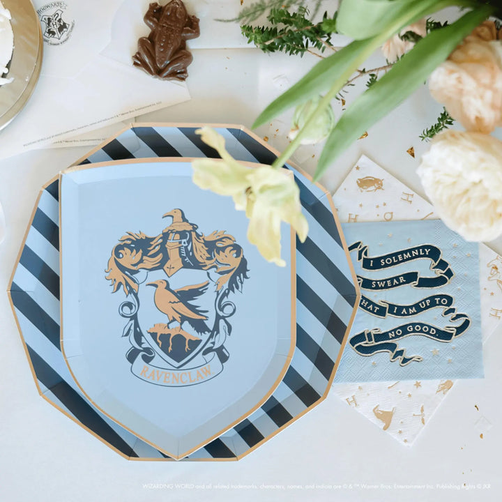 Harry Potter Party Napkins - Hogwarts House Pride - Officially Licensed - Secret Map - Gryffindor Slytherin Ravenclaw Hufflepuff -Pack of 24 - Jolie Fete UK