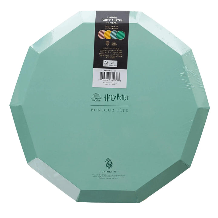 Harry Potter Party Plates - Officially Licensed House Pride Striped Large Paper Plates - Hogwarts Birthday Tableware - Pack of 8 - Jolie Fete UK