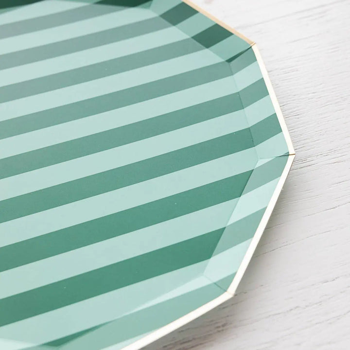 Harry Potter Party Plates - Officially Licensed House Pride Striped Large Paper Plates - Hogwarts Birthday Tableware - Pack of 8 - Jolie Fete UK