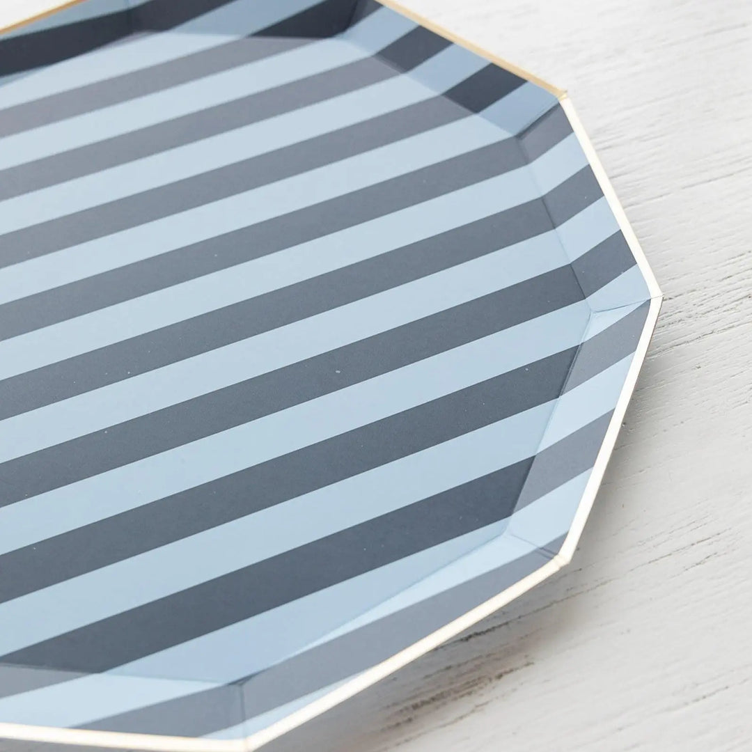 Harry Potter Party Plates - Officially Licensed House Pride Striped Large Paper Plates - Hogwarts Birthday Tableware - Pack of 8 - Jolie Fete UK