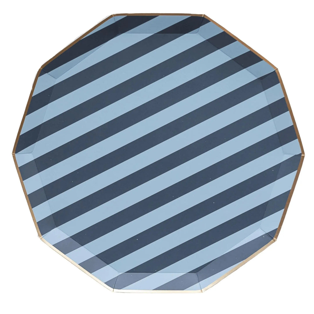 Harry Potter Party Plates - Officially Licensed House Pride Striped Large Paper Plates - Hogwarts Birthday Tableware - Pack of 8 - Jolie Fete UK