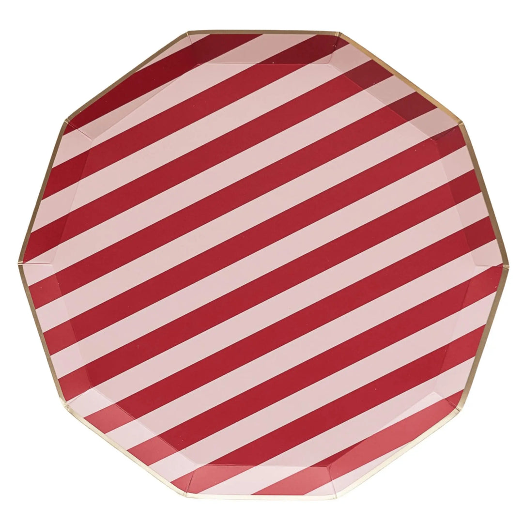 Harry Potter Party Plates - Officially Licensed House Pride Striped Large Paper Plates - Hogwarts Birthday Tableware - Pack of 8 - Jolie Fete UK