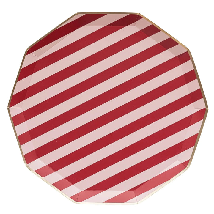 Harry Potter Party Plates - Officially Licensed House Pride Striped Large Paper Plates - Hogwarts Birthday Tableware - Pack of 8 - Jolie Fete UK