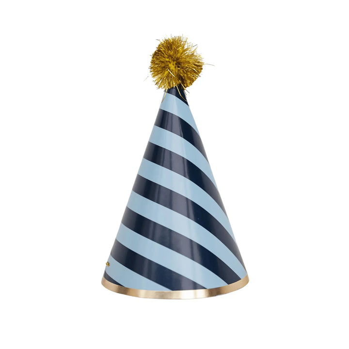 Harry Potter Party Hats - Officially Licensed House Pride Striped Hats - Hogwarts Birthday Party Supplies - Wizard Theme - Pack of 8 - Jolie Fete UK