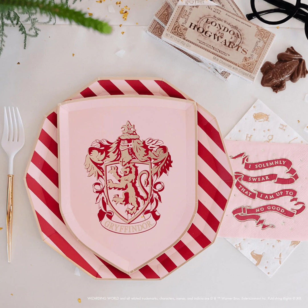Harry Potter Party Plates - Hogwarts House Pride Paper Plates - Wizard Birthday Tableware - Officially Licensed - Pack of 8 - Jolie Fete UK