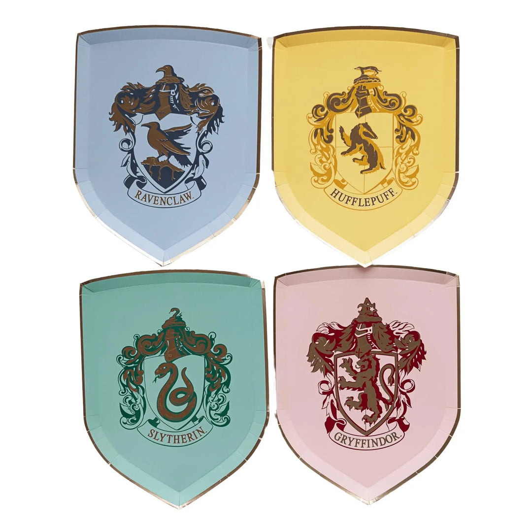 Harry Potter Party Plates - Hogwarts House Pride Paper Plates - Wizard Birthday Tableware - Officially Licensed - Pack of 8 - Jolie Fete UK