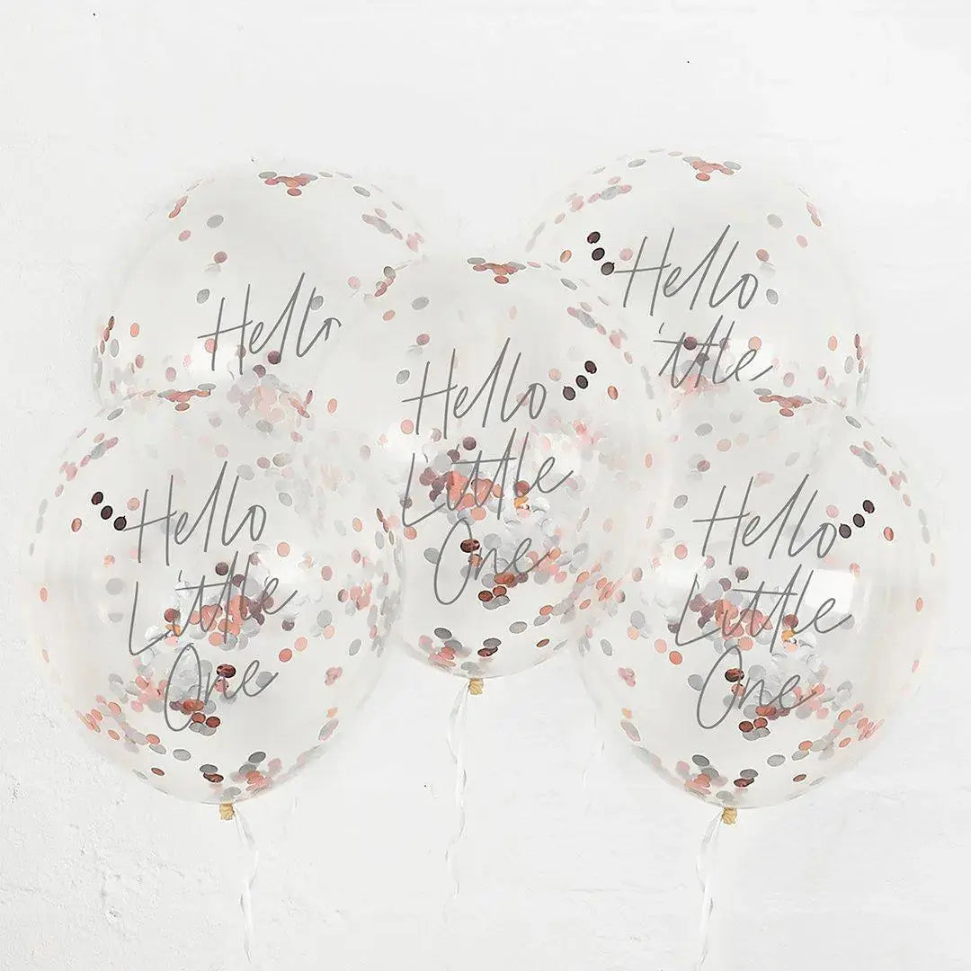 Hello Little One Canvas Banner & 20 Note Cards - Baby Shower Guest Book Alternative - Nursery Wall Hanging - Gender Neutral Keepsake - Jolie Fete UK