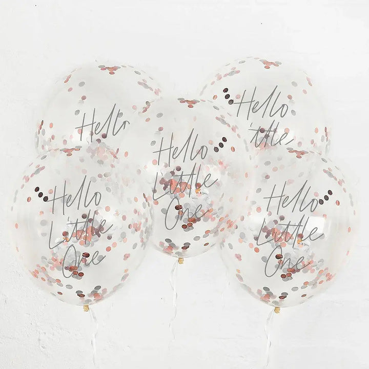 Hello Little One Canvas Banner & 20 Note Cards - Baby Shower Guest Book Alternative - Nursery Wall Hanging - Gender Neutral Keepsake - Jolie Fete UK