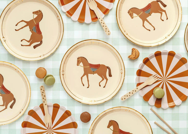 Horse Paper Plates - Horse Party Paper Plates - Birthday Party Decorations - Disposable Tableware - Western Party Theme-Farm Party-Pack Of 6 - Jolie Fete UK