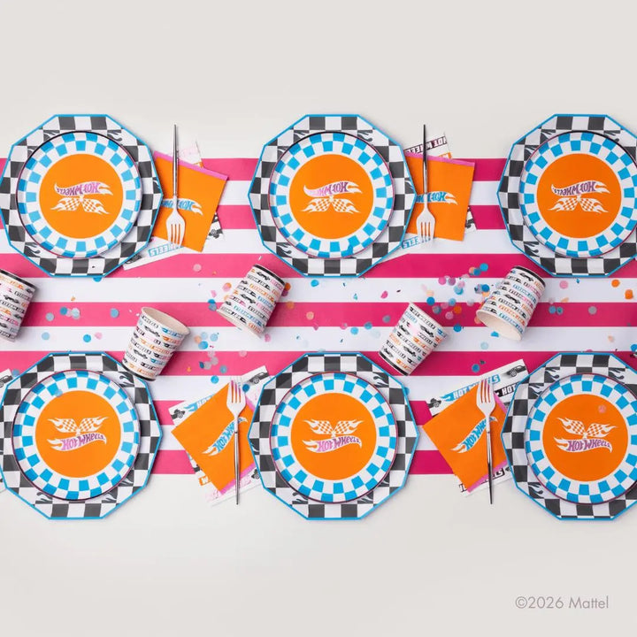 Hot Wheels Party Cups - Official Race Car Birthday Party Supplies - Monster Truck Themed Paper Cups - Kids Birthday Decorations - Pack of 8 - Jolie Fete UK
