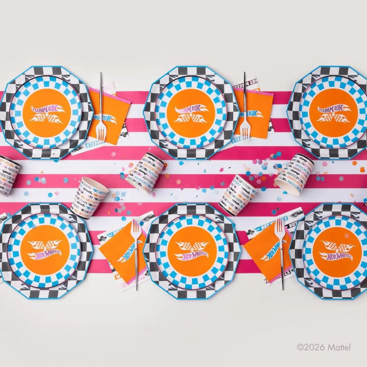 Hot Wheels Race Car Napkins - Boys Birthday Party Napkins - Racing Party Supplies - Large Lunch Napkins - Officially Licensed - Pack of 20 - Jolie Fete UK
