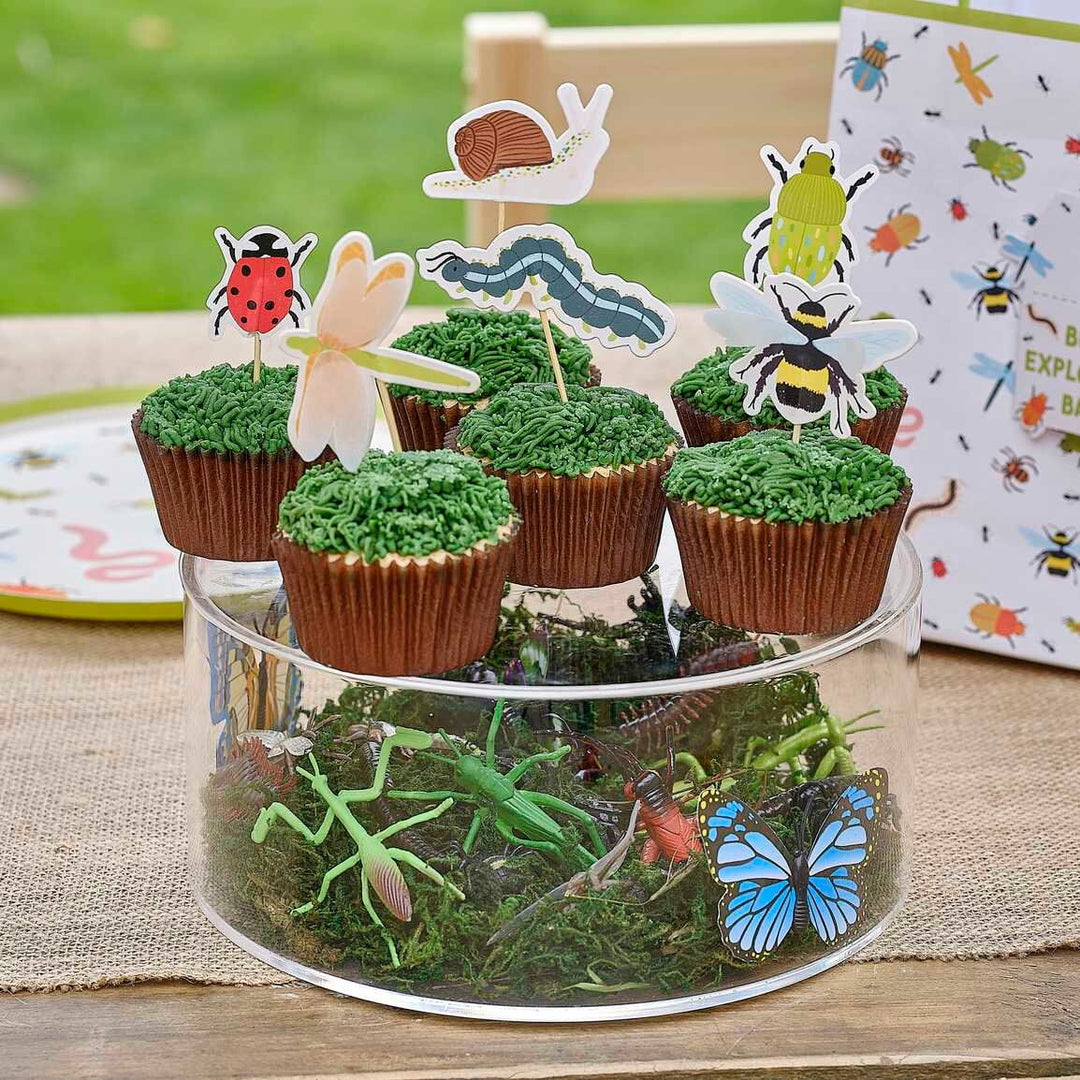 Bug Party Cupcake Toppers - Bugging Out - Ginger Ray - Pack Of 12 - Jolie Fete UK