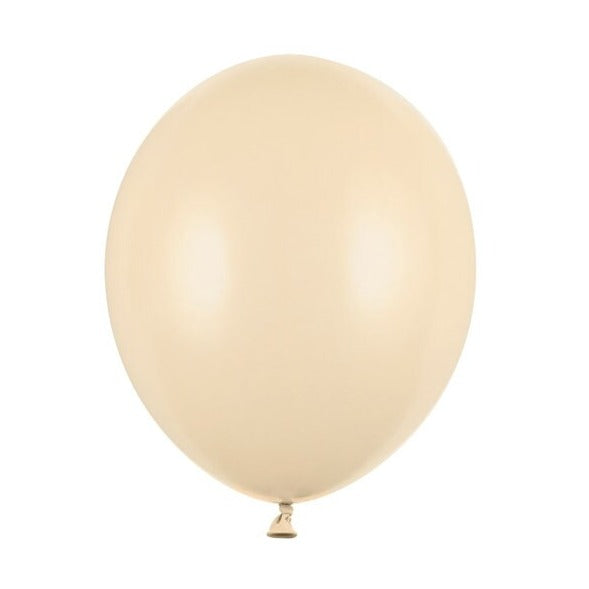 Cream 12" Strong Round Latex Balloons - Alabaster Colour - Matt Finish - Birthday Party Balloons - Baby Shower Decorations - Pack Of 10 - LittleOrchardCraft