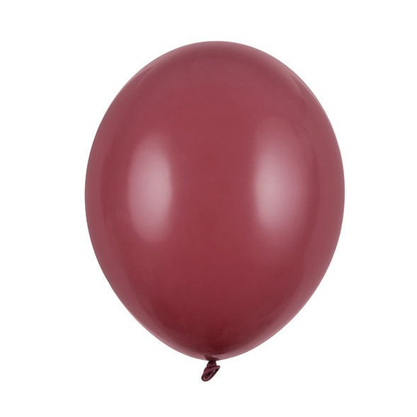 Pastel Prune 12" Strong Round Latex Balloons - Red Brown Colour - Matt Finish - Birthday Party Balloons - Baby Shower Decorations-Pack Of 10 - LittleOrchardCraft