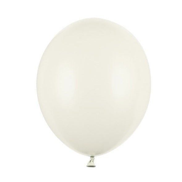 Pastel Light Cream 12" Strong Round Latex Balloons - Ivory Colour - Matt Finish-Birthday Party Balloons-Baby Shower Decorations -Pack Of 10 - LittleOrchardCraft