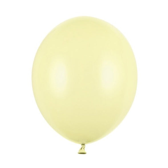 Pastel Light Yellow 12" Strong Round Latex Balloons - Matt Finish-Birthday Party Balloons-Baby Shower Decorations -Pack Of 10 - LittleOrchardCraft
