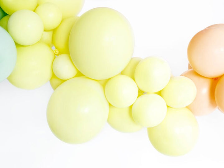 Pastel Light Yellow 12" Strong Round Latex Balloons - Matt Finish-Birthday Party Balloons-Baby Shower Decorations -Pack Of 10 - LittleOrchardCraft