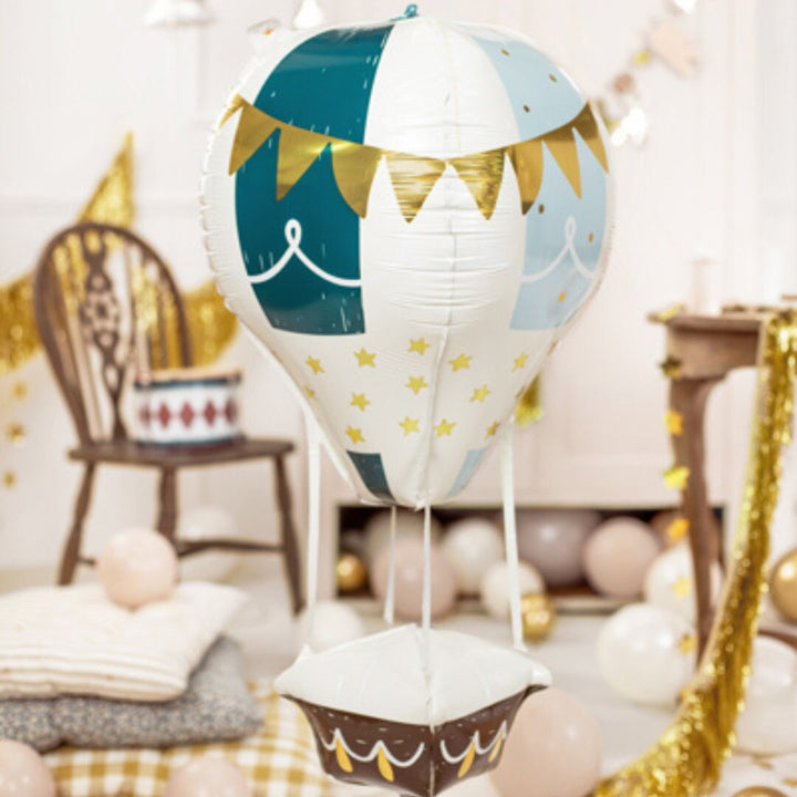 Hot Air Balloon Foil Balloon - Baby Shower Balloon - New Baby Nursery Balloon Decoration - Baby Party Balloon - Gift Helium Balloon - Jolie Fete