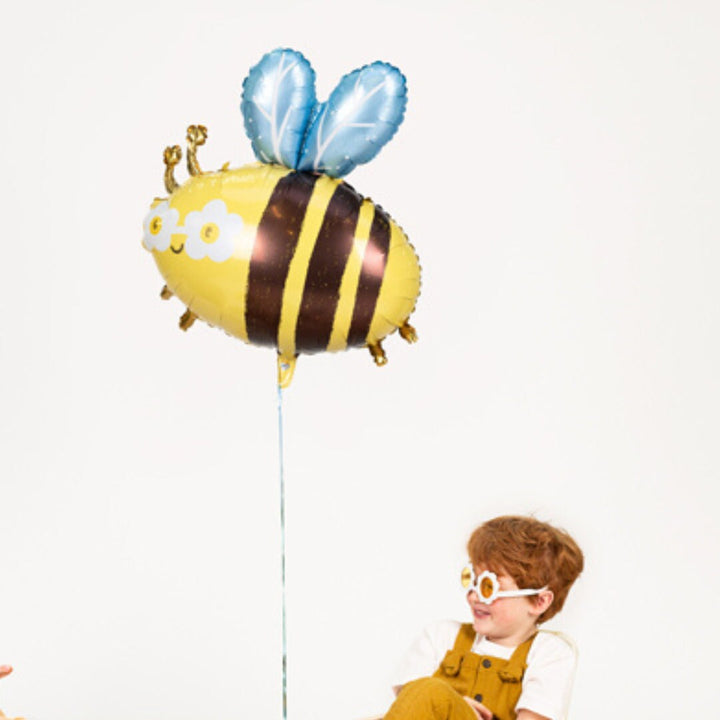 Bumblebee Foil Balloon - Party Decoration Balloon - Yellow & Black Bee Balloon - Nature Garden Kids Birthday Party - Helium Or Air Balloon - Jolie Fete