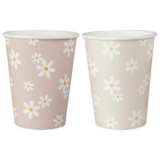 Daisy Floral Paper Cups - Ditsy Daisy - Ginger Ray - Pack Of 8 - Jolie Fete UK