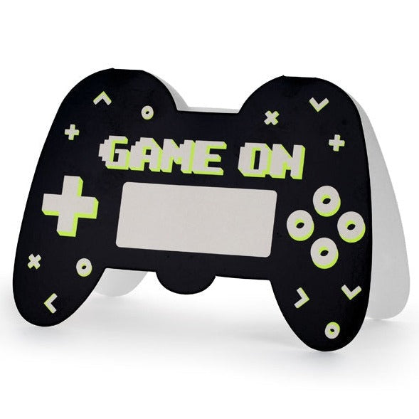 Gaming Party Invitations - Video Game Party Invites - Kids Game On Party Supplies - Level Up - Gamepad Theme Party - Pack Of 6 - Jolie Fete UK
