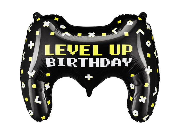 Level Up Birthday Foil Balloon - Gaming Party Balloons - Video Game Party Balloon - Kids Game On Party Supplies - Gamers Party Decorations - Jolie Fete UK