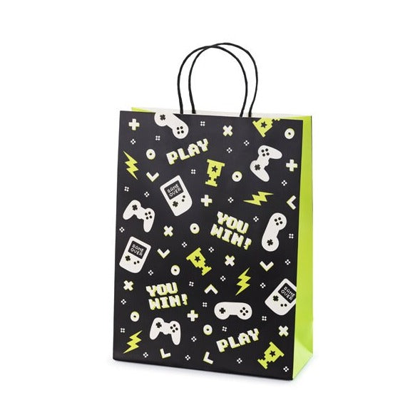 Gaming Gift Bag - Gamer Party Bag - Video Game Party Decoration - Kids Game On Party Supplies - Gamers Party - Level Up - Pack Of 1 - Jolie Fete