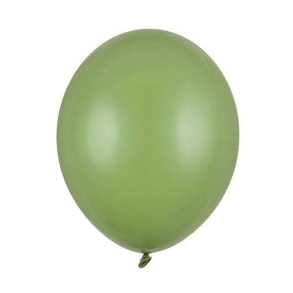 Pastel Sage Green 12" Strong Round Latex Balloons - Olive Colour - Matt Finish-Birthday Party Balloons-Baby Shower Decorations-Pack Of 10 - LittleOrchardCraft