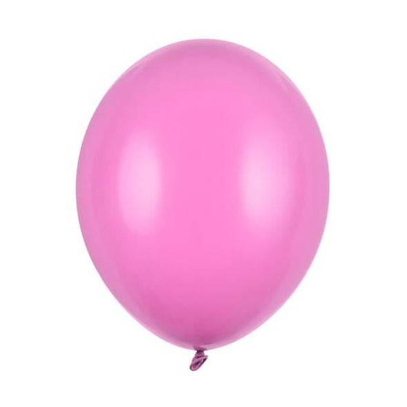 Pastel Fuchsia Pink 12" Strong Round Latex Balloons Pink Colour - Matt Finish-Birthday Party Balloons-Baby Shower Decorations -Pack Of 10 - LittleOrchardCraft