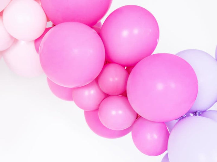 Pastel Fuchsia Pink 12" Strong Round Latex Balloons Pink Colour - Matt Finish-Birthday Party Balloons-Baby Shower Decorations -Pack Of 10 - LittleOrchardCraft