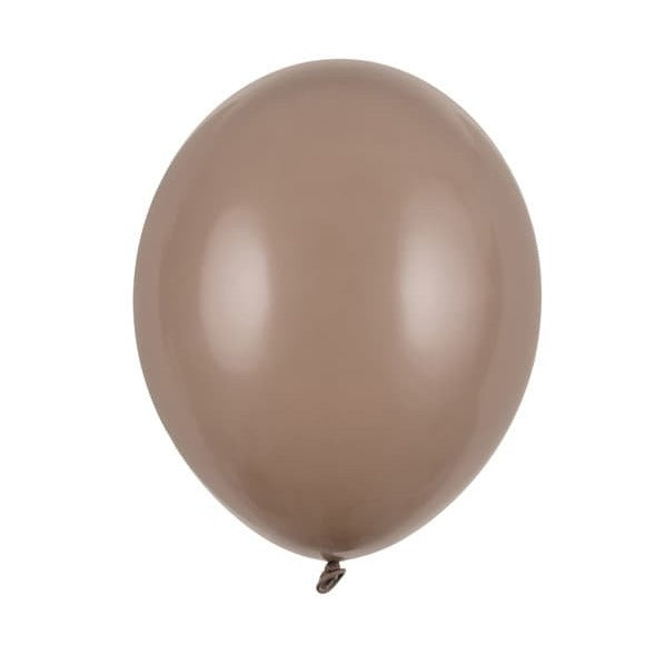 Pastel Cappuccino 12" Strong Round Latex Balloons - Brown Colour - Matt Finish-Birthday Party Balloons-Baby Shower Decorations -Pack Of 10 - LittleOrchardCraft