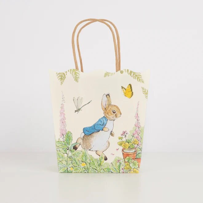 Peter Rabbit Party Bags - Beatrix Potter Peter Rabbit In The Garden - Meri Meri - Pack Of 8 - Jolie Fete