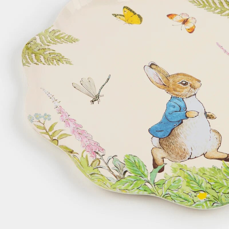 Peter Rabbit Paper Plates - Beatrix Potter Peter Rabbit In The Garden - Meri Meri - Pack Of 8 - Jolie Fete