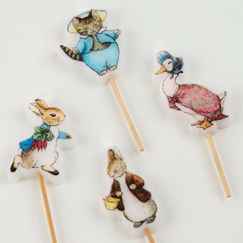 Peter Rabbit Cake Candles - Beatrix Potter Peter Rabbit In The Garden - Meri Meri - Pack Of 4 - Jolie Fete
