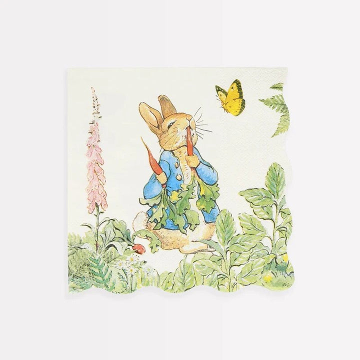 Peter Rabbit Napkins - Beatrix Potter Peter Rabbit In The Garden - Meri Meri - Pack Of 16 - Jolie Fete