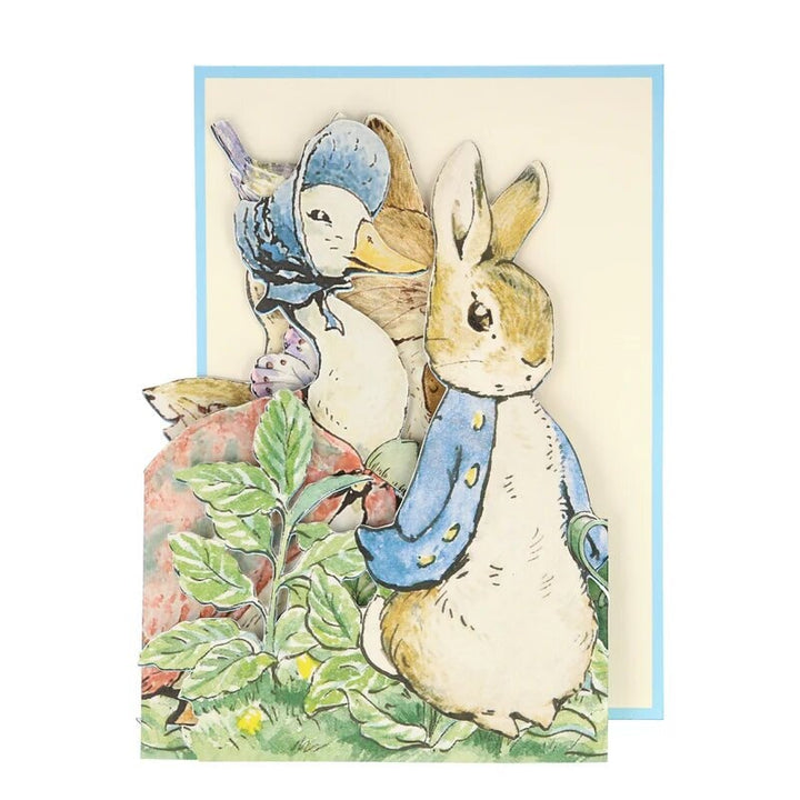 Peter Rabbit Blank Greetings Card - Beatrix Potter Peter Rabbit And Friends - Meri Meri - Pack Of 1 - Jolie Fete